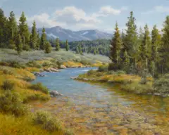 Sierras by David Chapple, oil on canvas board, sold Aug 2012