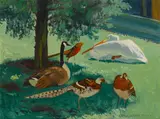 Jessie Arms Botke, Aviary study (a pair)
