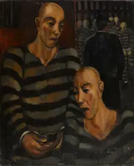 Arthur Durston, The prisoners, oil on canvas