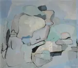 Jason Schoener, Pole Mountain rocks, Sonoma County, California, oil on masonite