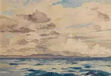 Millard Sheets, Views from a freighter nearing Cuba (a pair)