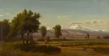 Indian encampment on the Platte River, Colorado by Worthington Whittredge, oil on canvas, sold Aug 2012