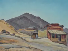 Edith Anne Hamlin, Old store at Randsburg, San Bernadino County, California, oil on canvas board
