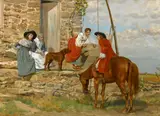 Charles X. Harris, The morning news, oil on canvas
