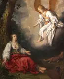 Adriaen van Nieulandt, An Angel saving Hagar and Ishmael, oil on canvas