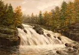 American School, Rapids of Montreal River, north of Lake Superior, 1897, oil on panel