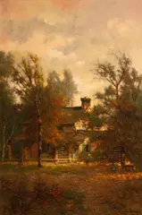 Edwin Deakin, Poe's cottage, Fordham, New York, 1900, oil on canvas