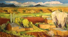 Eric Gibberd, Taos in spring, 1957, oil on canvas