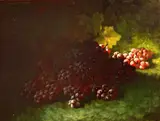 Red grapes by Carducius Plantagenet Ream, oil on canvas, sold Jul 2012