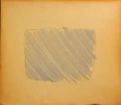Tom Marioni, Untitled (Blue square), 1973, colored pencil and graphite on paper