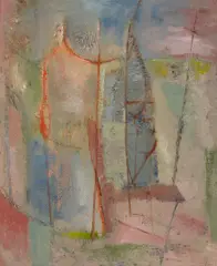 Untitled by Irene Pattinson, c. 1949, oil on canvas, sold Jul 2012