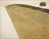 Don Wainwright, Snow fence, 1962, mixed media on panel in artist's frame