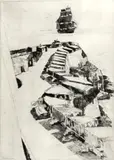 Philip Kappel, Off El Morro, Puerto Rico, 1946, Etching on wove paper