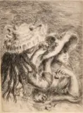 Le chapeau épinglé (S.; D.  8ii/ii) by Pierre-Auguste Renoir, 1894, Etching on laid paper, a posthumous impression, the second (final) state, from the third plate, sold Jul 2012