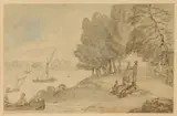 Thomas Rowlandson, Boats on the Thames, near Richmond