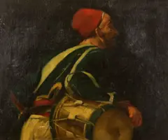 A Zouave drummer by Eugène Delacroix, oil on canvas, offered Jul 2012