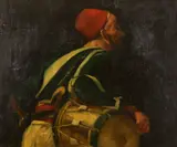 Eugène Delacroix, A Zouave drummer, oil on canvas