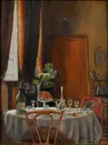 Rsa Patrick William Adam, A dining room interior, oil on canvas