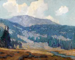 Harvey B. Coleman, Mountain slopes, oil on canvas