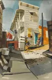 George Post, San Antonio Place, Telegraph Hill, San Francisco, watercolor on paper