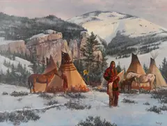 Del Parson, Winter camp, 1981, acrylic on canvas