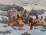 Del Parson, Winter camp, 1981, acrylic on canvas
