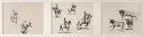 Edward Borein, Cowboy lassos bull; Cowboys with lasso; Two Cowboys lasso bulls (3)