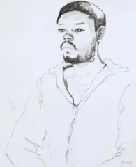 Don Bachardy, Portrait of a man, 1981, ink and wash on paper