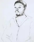 Don Bachardy, Portrait of a man, 1981, ink and wash on paper