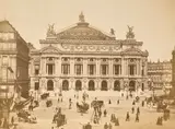 Paris-Photography., Album containing 24 photographs, albumen prints, 8 x 10 1/2 inches, Paris, 1890s, on original captioned mounts (and captions from negatives trimmed and mounted to versos),  mounts chipped at edges, one photograph with surface wear., photograph