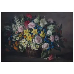 Manuel Navarro, Bouquet, Óleo sobre tela