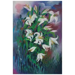 Julia Lopez, Vientos blancos, Óleo sobre tela