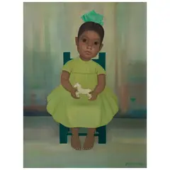 Niña con caballito, de la serie Niños Mexicanos by Gustavo Montoya, Óleo sobre tela, offered Sep 2026