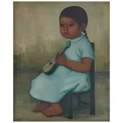 Gustavo Montoya, Conchita, de la serie Niños Mexicanos, Óleo sobre tela