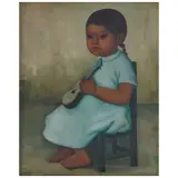 Gustavo Montoya, Conchita, de la serie Niños Mexicanos, Óleo sobre tela