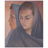 Francisco Dosamantes, Dos mujeres, Óleo sobre tela