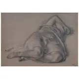 Francisco Zúñiga, Untitled, 1976, Carboncillo y pastel sobre papel