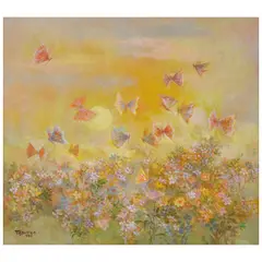 Romeo Tabuena, Butterfly Nets, 1995, Óleo y acrílico sobre tela