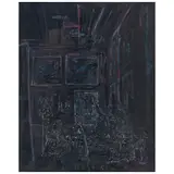 Javier Vázquez "jazzamoart", Meninas negras, 2017, Óleo sobre tela