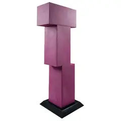 Dielu, Equilibrio rosa, Escultura en fibra de vidrio de alta resistencia y resina policromada, edición de 5 ejemplares