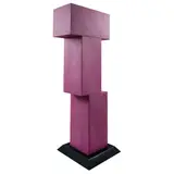 Dielu, Equilibrio rosa, Escultura en fibra de vidrio de alta resistencia y resina policromada, edición de 5 ejemplares