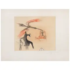 Wifredo Lam, Sin título, de la serie Contre une maison sèche, 1974, Grabado al aguafuerte y aguatinta H. C