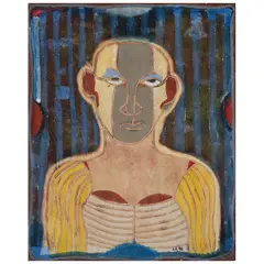 Alberto Ramírez, Trasvesti, 1996, Óleo y arenas sobre tela