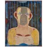 Alberto Ramírez, Trasvesti, 1996, Óleo y arenas sobre tela