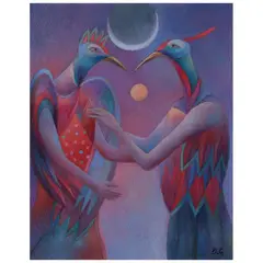 Diego Guzmán, Cortejo 3 (El alba), Óleo sobre tela