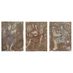 Carmen Parra, Arcángeles músicos, Serigrafías sobre papel hecho a mano P. A., tríptico