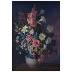 Manuel Navarro, Bouquet, Óleo sobre tela