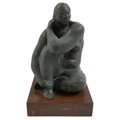 Felipe Castaneda, Untitled, Escultura en bronce V / VIII en base de madera