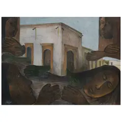 Rodolfo Morales, Pueblo solitario, 1994, Litografía 86 / 100