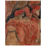 Alberto Gironella, Carlos II "El Hechizado", estudio para "El pudridero del Escorial", Acuarela y tinta sobre papel